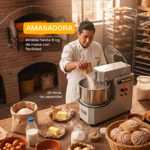 Amasadora de Procesamiento Prolongado 20 L