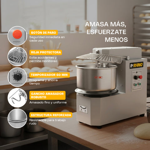 Amasadora de Procesamiento Prolongado 20 L
