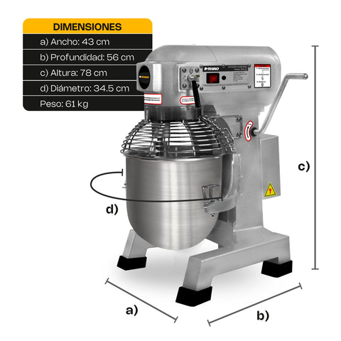 Batidora Planetaria 20 lt