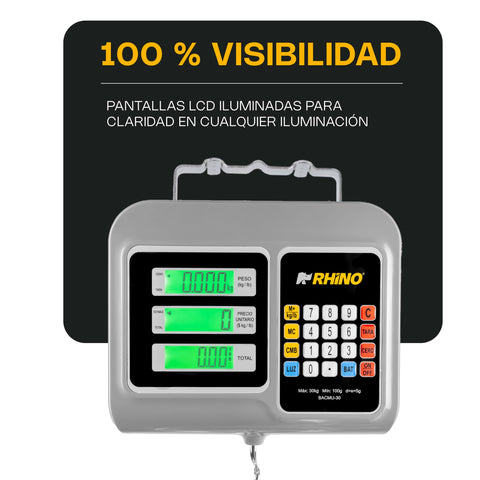 Báscula Electrónica Colgante Multifunciones 30 kg
