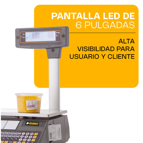 Báscula Electrónica Etiquetadora 30 kg con Conexión WiFi