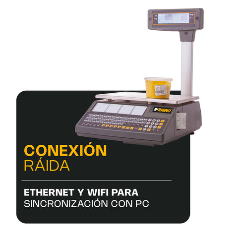 Báscula Electrónica Etiquetadora 30 kg con Conexión WiFi