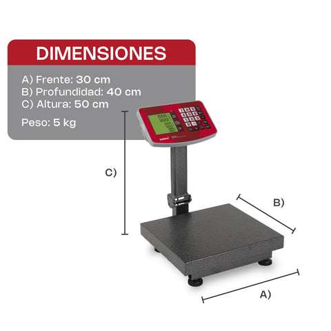 Báscula de plataforma plegable de 60kg