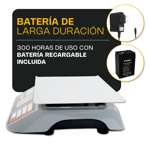 Báscula Electrónica Multifunciones 60 kg con Puerto USB