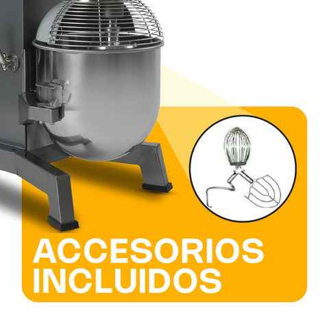 Batidora Planetaria de Velocidad Variable 20 Lt