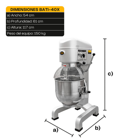 Batidora Planetaria 40 lt