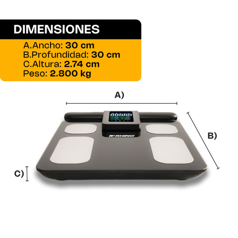 Báscula Inteligente de Pesaje Corporal BIOMA-180