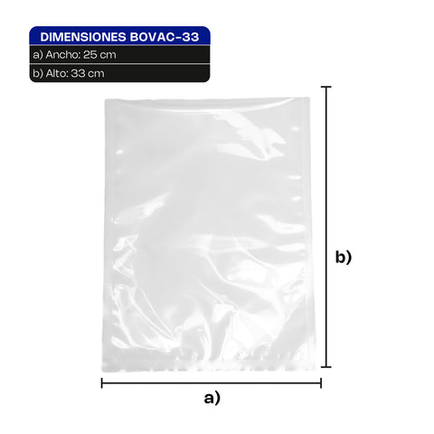 Bolsa para Empacado al Vacío 25 x 33 cm