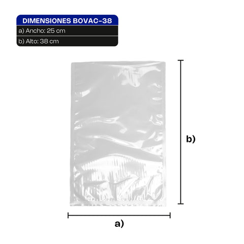 Bolsa para Empacado al Vacío 25 x 38 cm