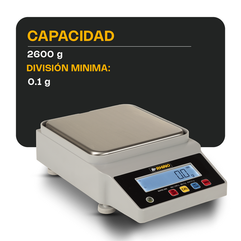 Báscula Electrónica de Precisión 2600 g