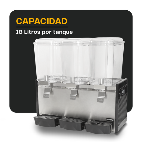 Dispensador de Bebidas Frías as 3 Tanques