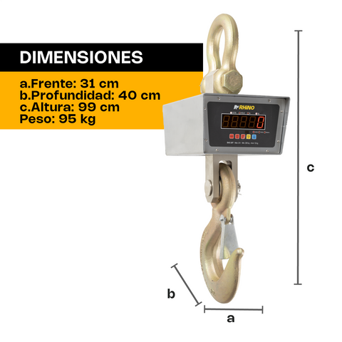 Báscula Electrónica Colgante BAC-20T