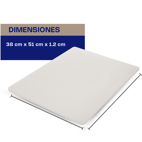 Tabla para Cortar Color Blanco 38 x 51 x 1.2 cm
