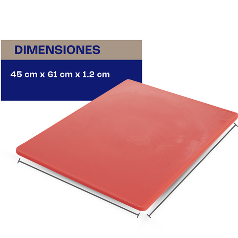Tabla para Cortar Color Rojo 45 x 61 x 1.2 cm