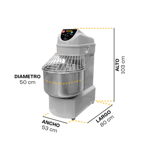 Amasadora comercial 50 lt