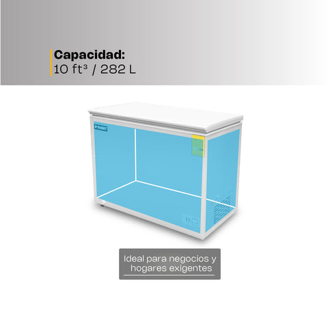 Congelador Horizontal de 10 Pies