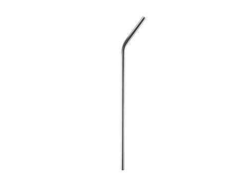 Popote Curvo Ecológico de Acero Inoxidable