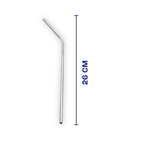 Popote Curvo Ecológico de Acero Inoxidable