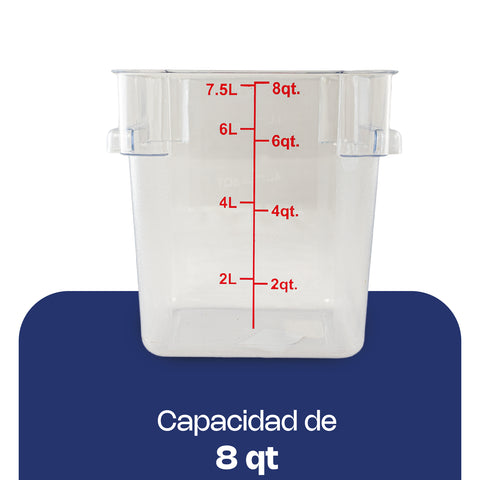 Recipiente Cuadrado de Policarbonato 8 qt