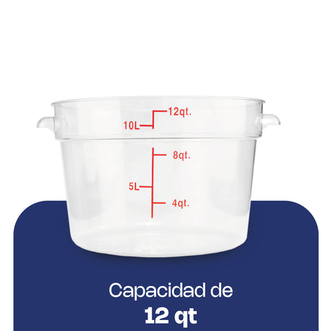 Recipiente de policarbonato redondo