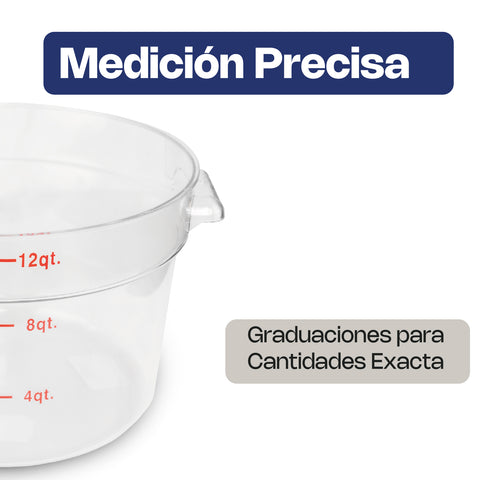 Recipiente de policarbonato redondo