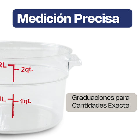 Recipiente de policarbonato redondo