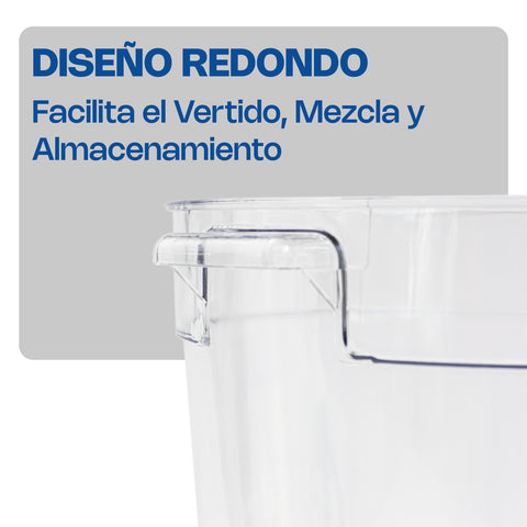 Recipiente de policarbonato redondo