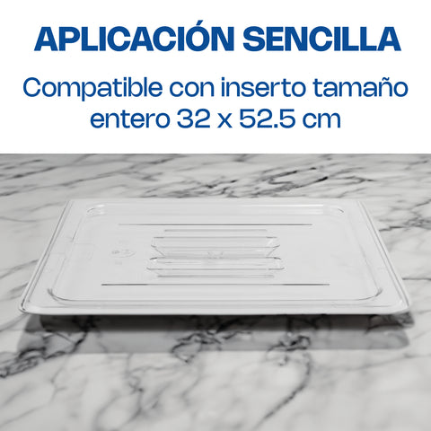 Tapa de Inserto de Policarbonato, Tamaño Entero