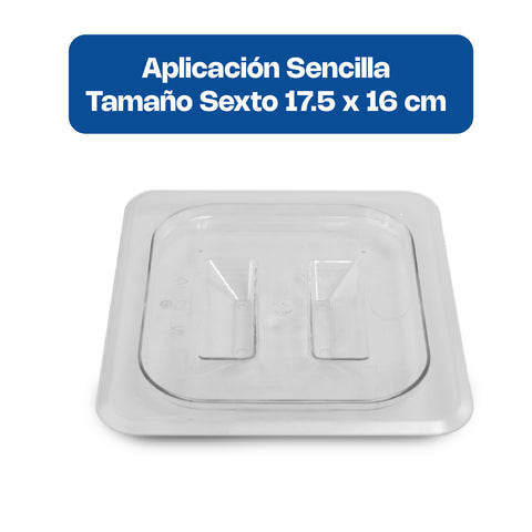 Tapa de Inserto de Policarbonato, Tamaño Sexto