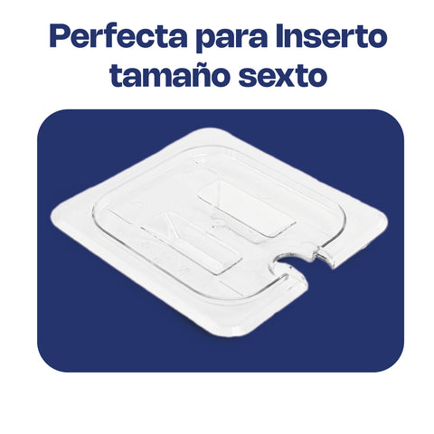 Tapa para Inserto Ranurado de Policarbonato, Tamaño Sexto