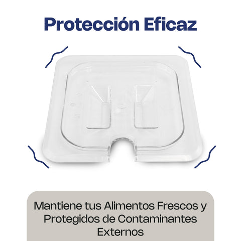 Tapa para Inserto Ranurado de Policarbonato, Tamaño Sexto