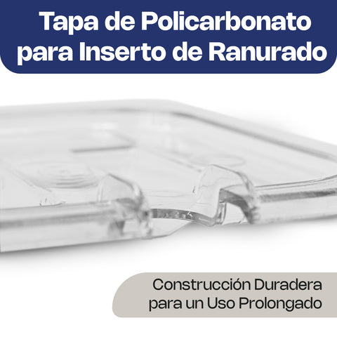 Tapa para Inserto Ranurado de Policarbonato, Tamaño Sexto