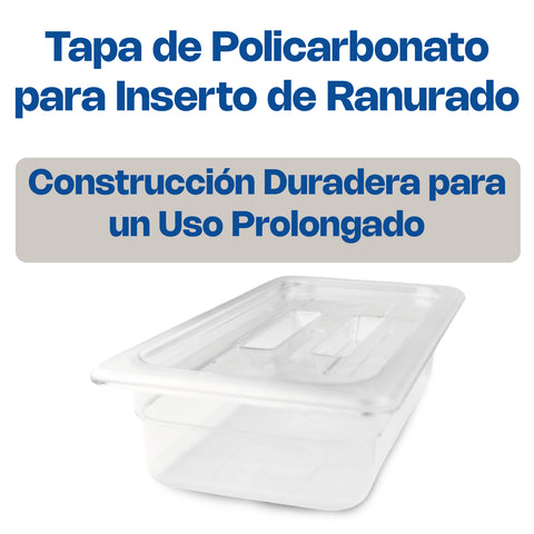 Tapa de Inserto de Policarbonato, Tamaño Tercio