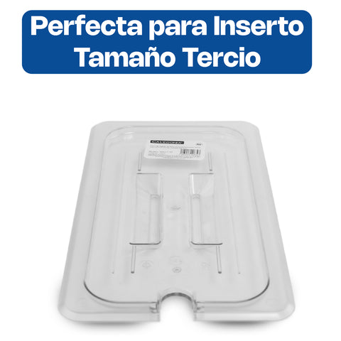 Tapa para Inserto Ranurado de Policarbonato, Tamaño Tercio