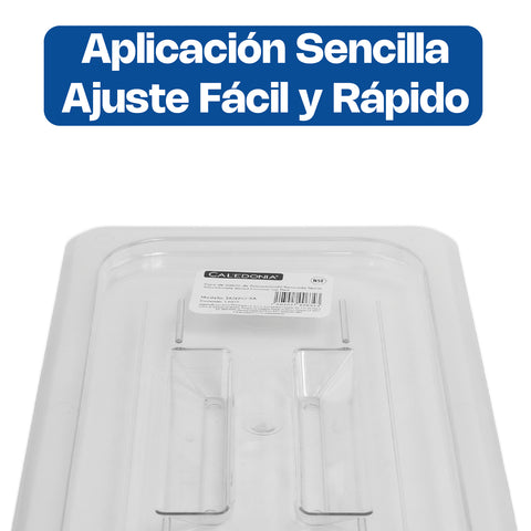 Tapa para Inserto Ranurado de Policarbonato, Tamaño Tercio