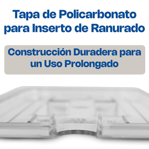 Tapa para Inserto Ranurado de Policarbonato, Tamaño Tercio