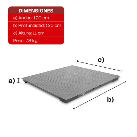 Plataforma de Bajo Perfil 120 x 120 cm BAPER-12