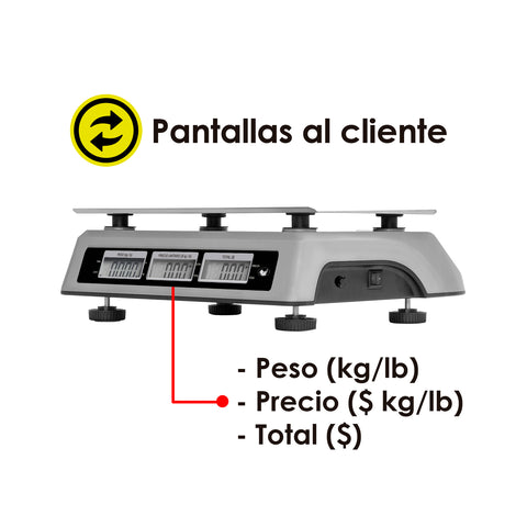 Báscula Electrónica Multifunciones 20 kg con Puerto USB