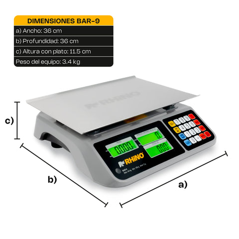 Báscula Electrónica Multifunciones 40 kg con Puerto USB