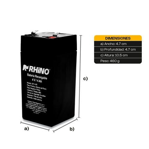 Batería Recargable 4V