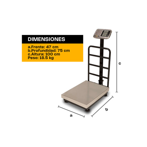 Báscula de Plataforma Plegable 500 kg