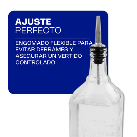 Dosificador de acero inoxidable para botella