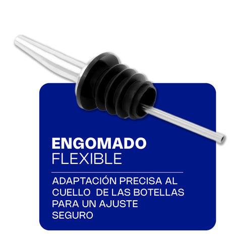 Dosificador de acero inoxidable para botella