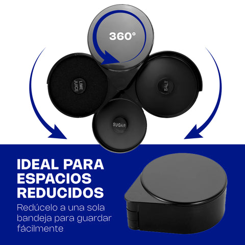 Escarchador de vasos con 3 bandejas giratorias y esponja