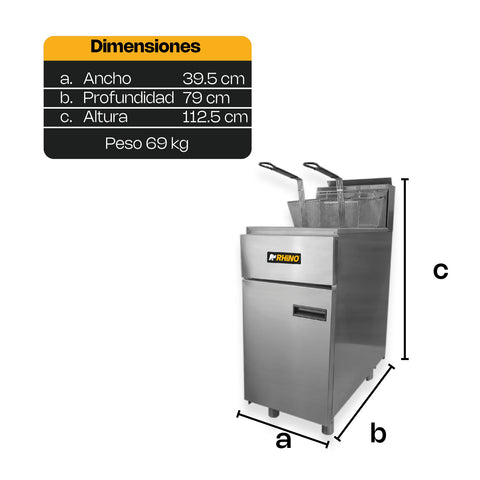 Freidora de gas propano