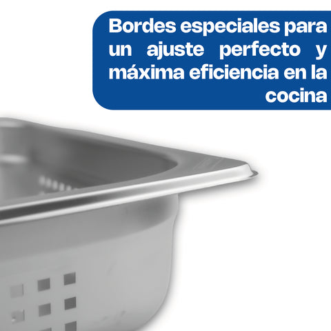 Inserto de Acero Inoxidable Perforado Medio