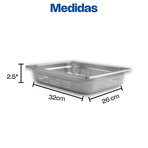 Inserto de Acero Inoxidable Perforado Medio