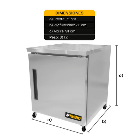Mesa Refrigerada Bajo Barra