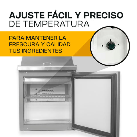 Mesa refrigerada de preparación 6.9 pies