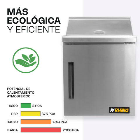 Mesa refrigerada de preparación 6.9 pies